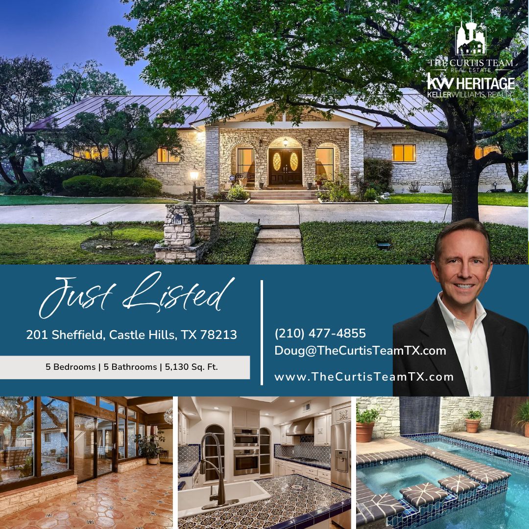 Experience Timeless Luxury at 201 Sheffield in Castle Hills - 201 Sheffield Castle Hills 78213 - The Curtis Team - The Curtis Team real estate - Doug Curtis real estate - Doug Curtis - real estate in Castle Hills - real estate in San Antonio